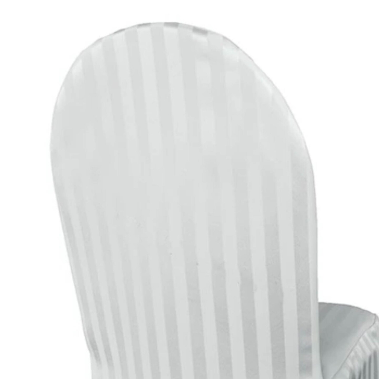 1 Piece Striped Jacquard Polyester Banquet Chair Cover White Elegant Wedding Decor