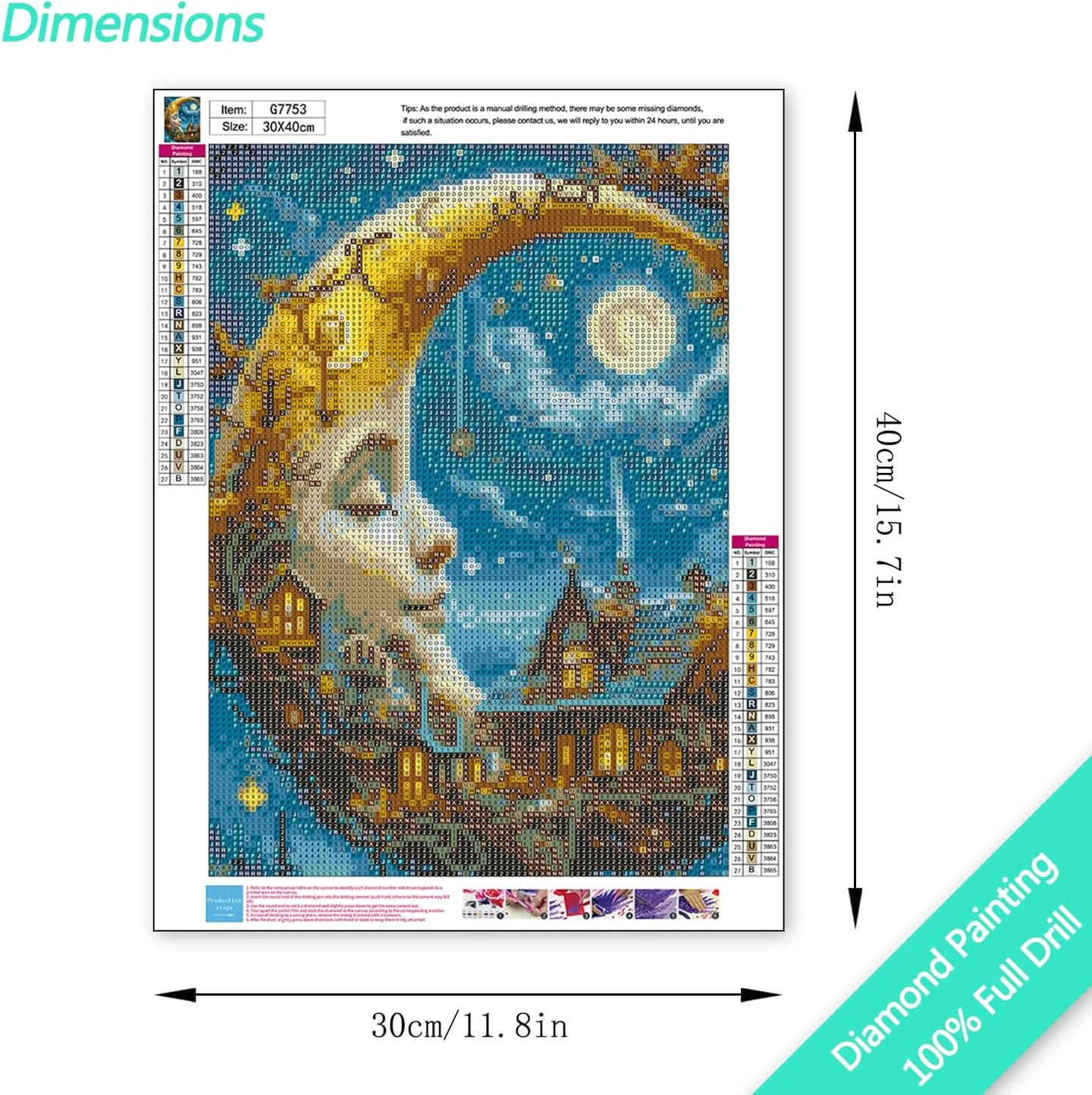 Moon Diamond Painting Kits for Adults Beginners