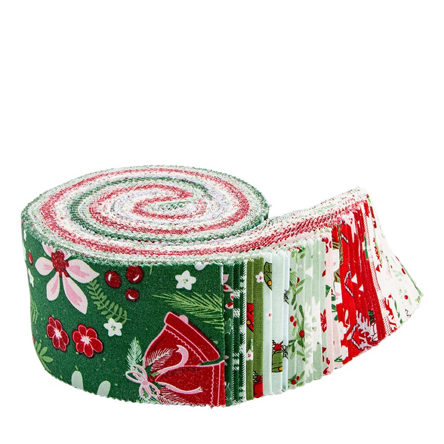 Mistletoe and Holly 2.5" Strip Roll (Jelly Roll / Rolie Polie) by Beverly McCullough for Riley Blake (RP-16400-40)
