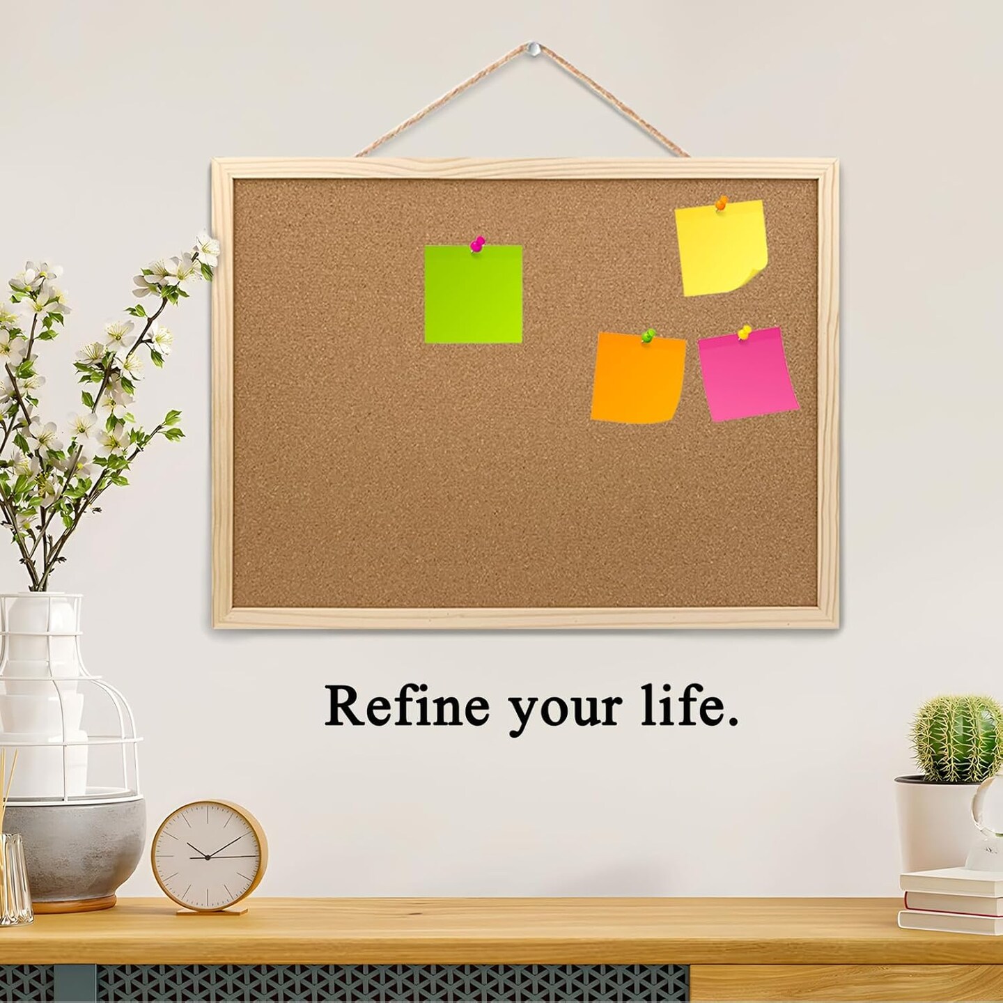 2 Pack Cork Board Bulletin Board