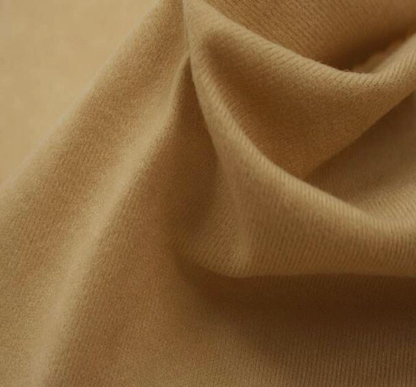 1 Yard Alova Suede Beige Fabric 58/60" Wide 100% Polyester Velvety & Durable