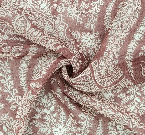 1 Yard Lightweight Rose Chelsea Chiffon Fabric, 58/60" Sheer Polyester Apparel Material
