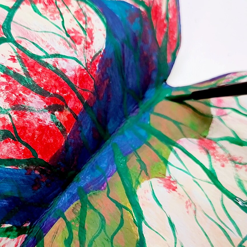 How to Make Painted Paper Plants