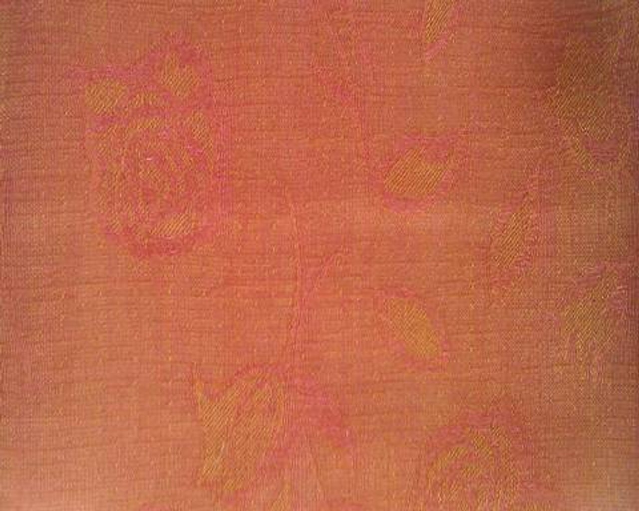 1 Yard Peach Organza Jacquard Apparel Fabric Decorative Weave, 57/58&#x22; Wide