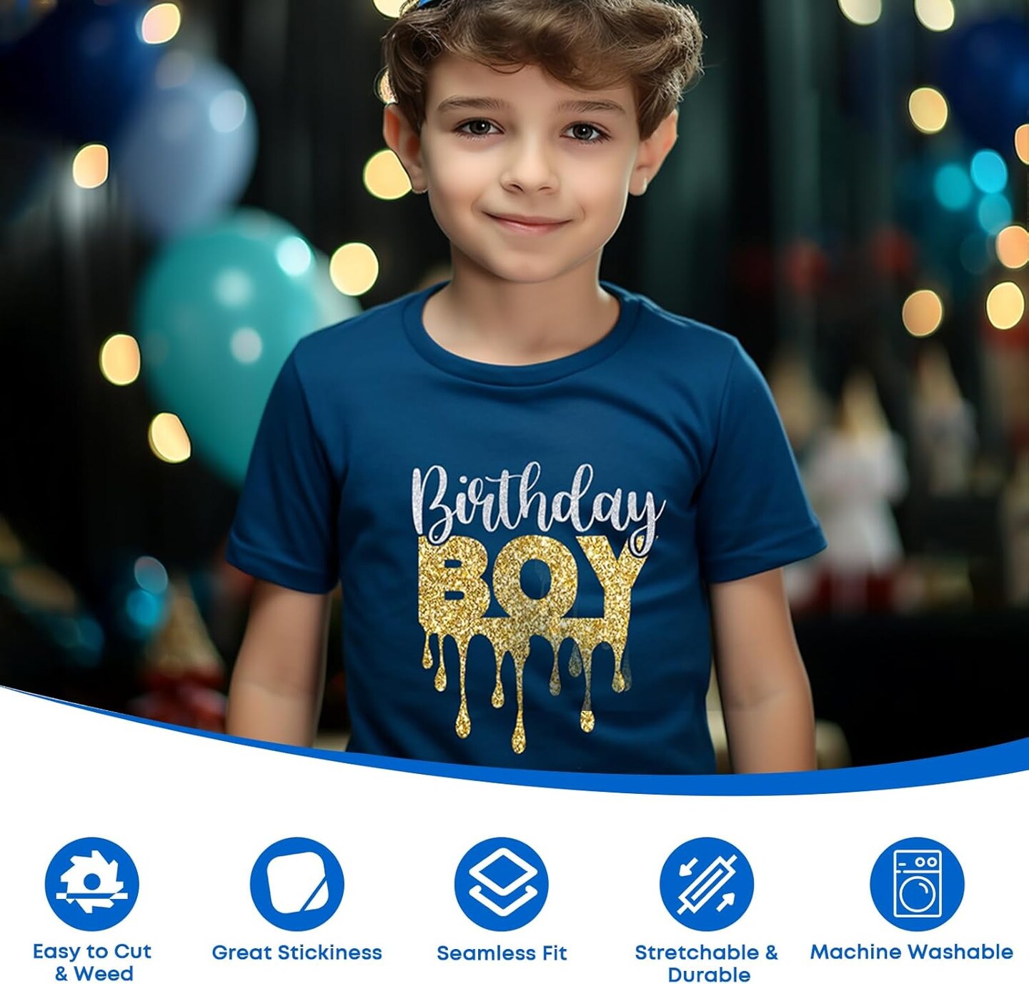 Black Glitter HTV Glitter Heat Transfer Vinyl 12inx5ft