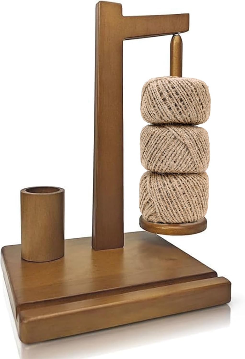 Wooden Yarn Holder for Crocheting Knitting