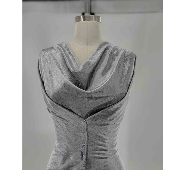 1 Yard Luxury Gray Crushed Velvet Fabric 58/60"Wide, 100% Polyester Panne Velour for Apparel & Costumes