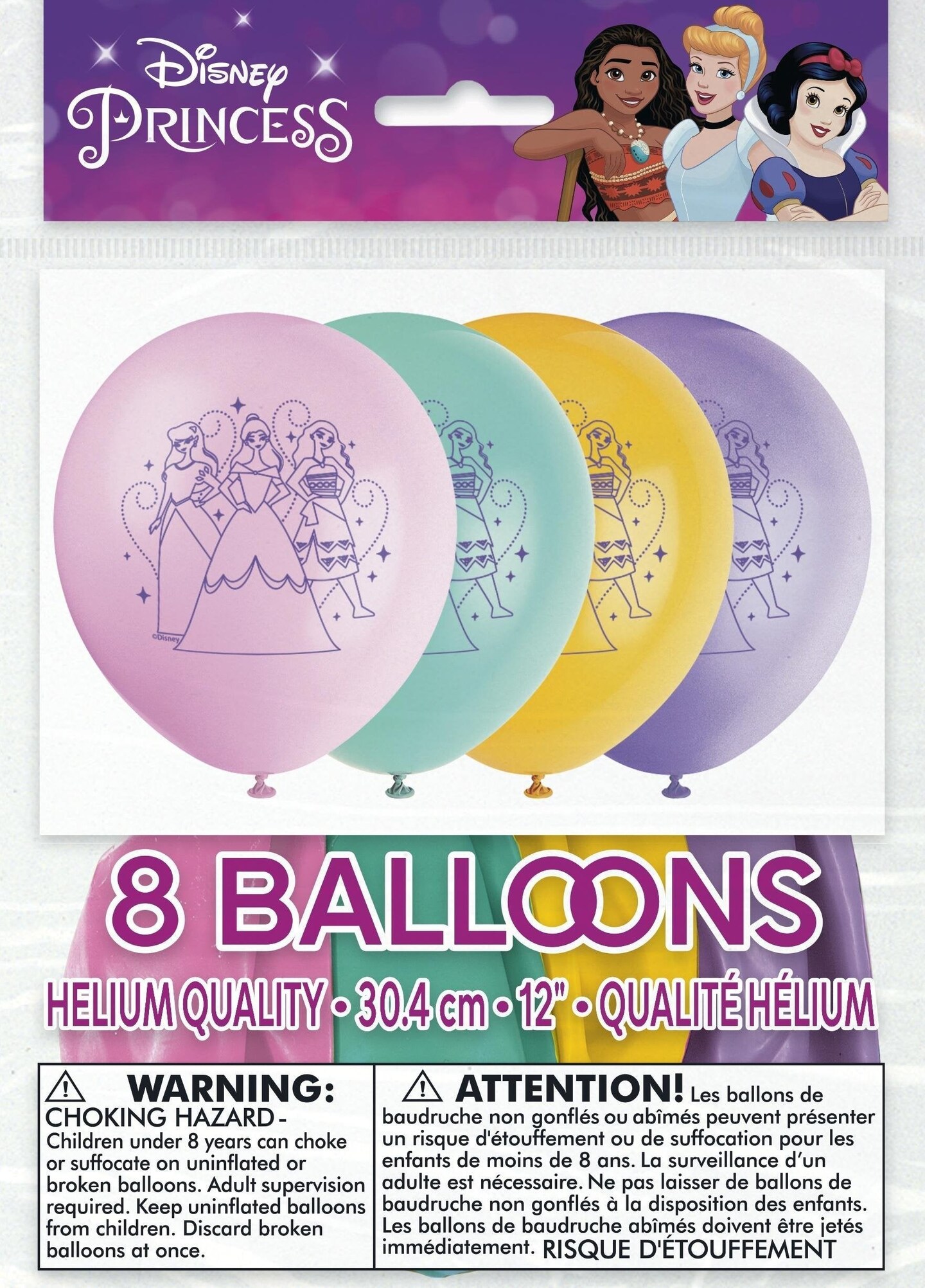 Disney Princess 12&#x22; Latex Balloons  - 8ct