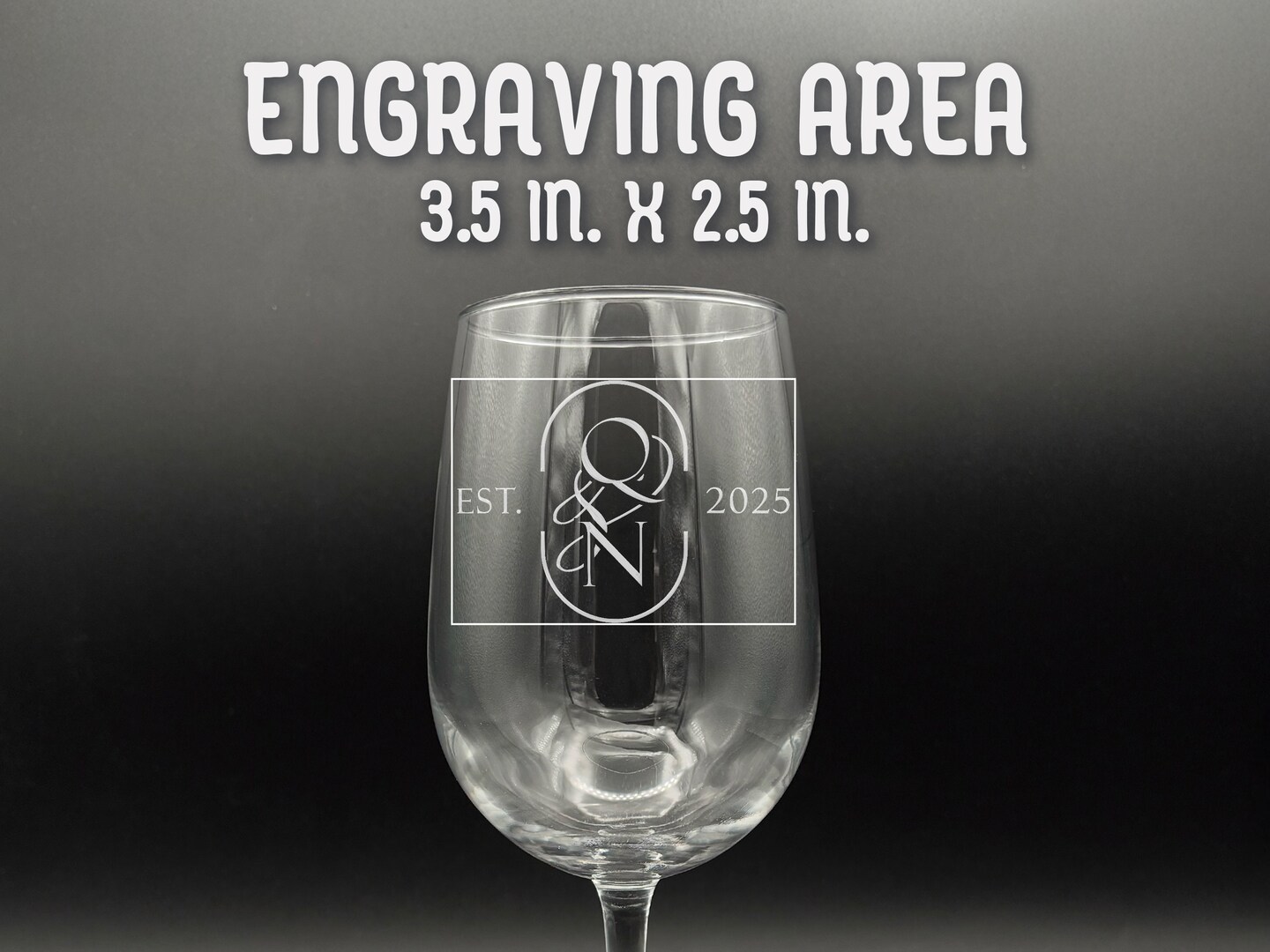 Initials and Wedding Date Wine Glass | Personalized Gift for Wedding,  Anniversary, Engagement, Housewarming | Laser Engraved Glassware |  MakerPlace by Michaels