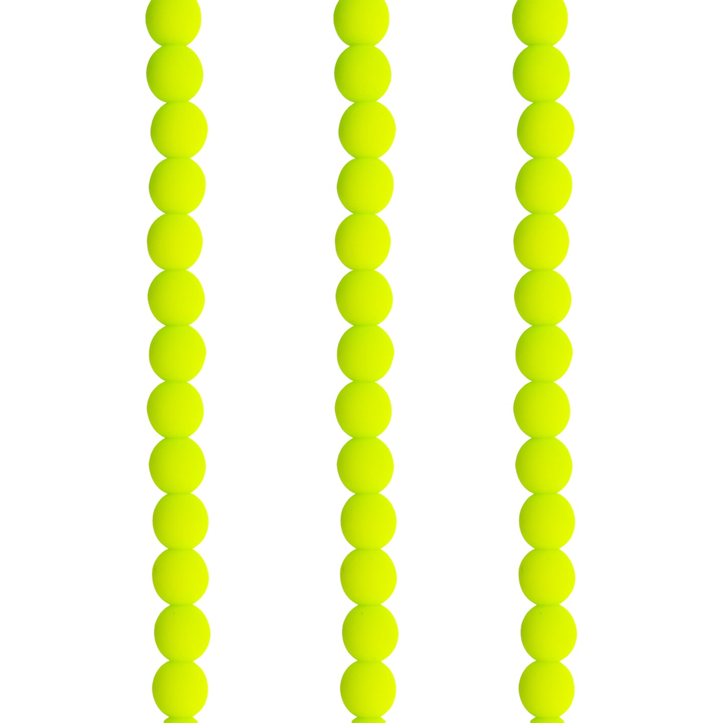 John Bead Czech Glass White Alabaster Velvet Round Bead 3 Strands