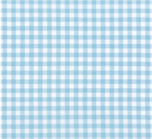 Easycare Gingham Large Blue Polyester Cotton Fabric by the Yard
