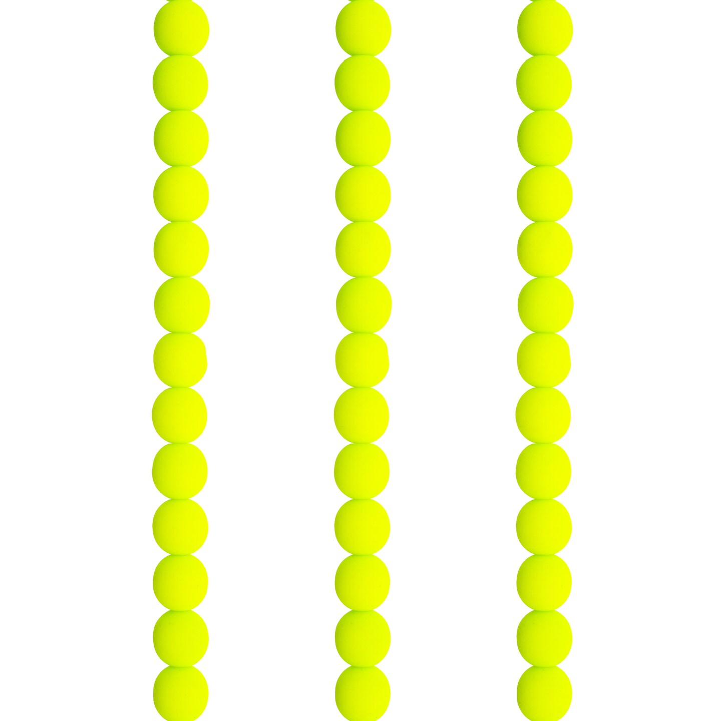 John Bead Czech Glass White Alabaster Velvet Round Bead 3 Strands