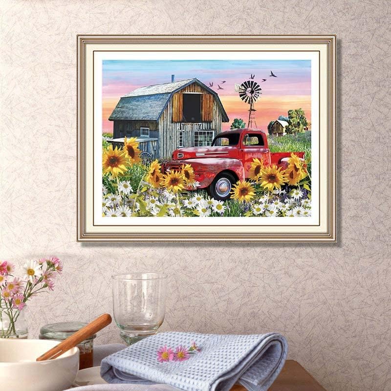 5D DIY Farmhouse Diamond Painting Kits for Adults (Clear) 11.8 x 2 x 1 inches
