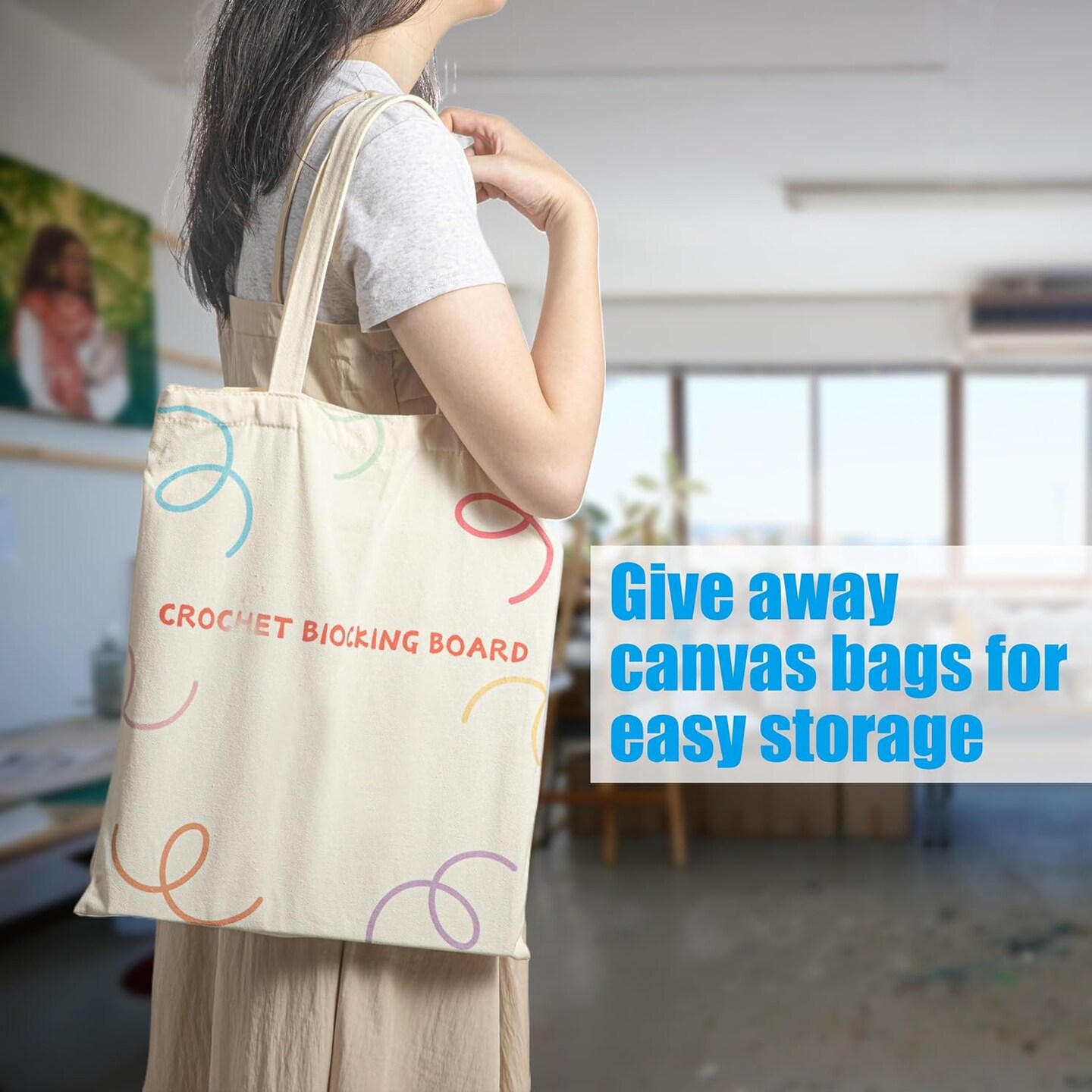 12" Bamboo Crochet Blocking Board (wood) 12.2 x 2.2 x 12.2 inches