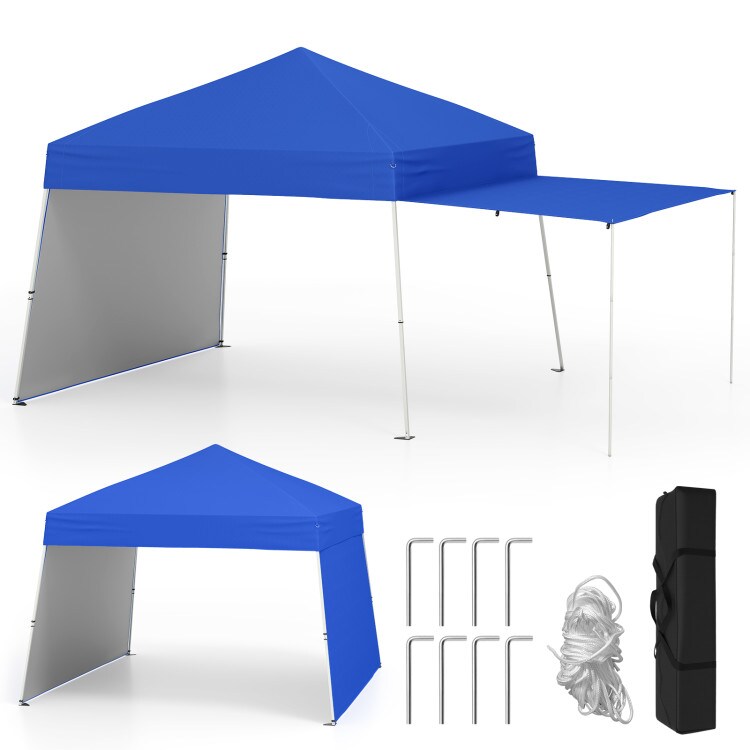 Pop-Up Canopy Tent 14’ x 9.2’ with Sidewalls Convertible to Awning