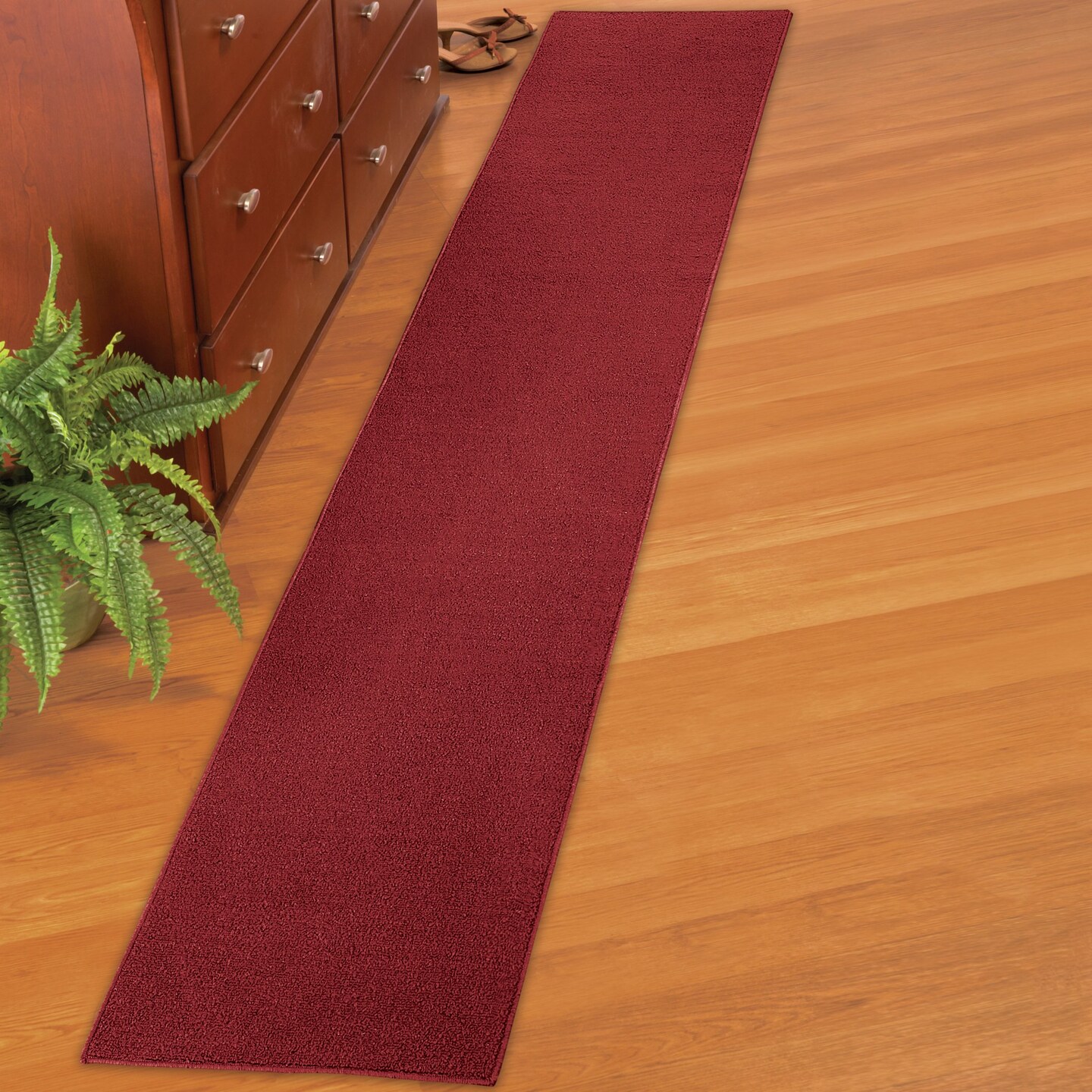 Collections Etc Extra Long Skid-Resistant Floor Hallway Kitchen Runner Rug