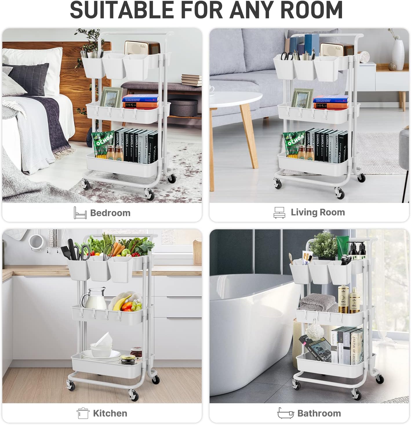 Multipurpose Rolling Cart Accessories