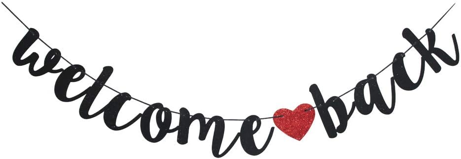 Welcome Back Black Vintage Banner for First Day of School