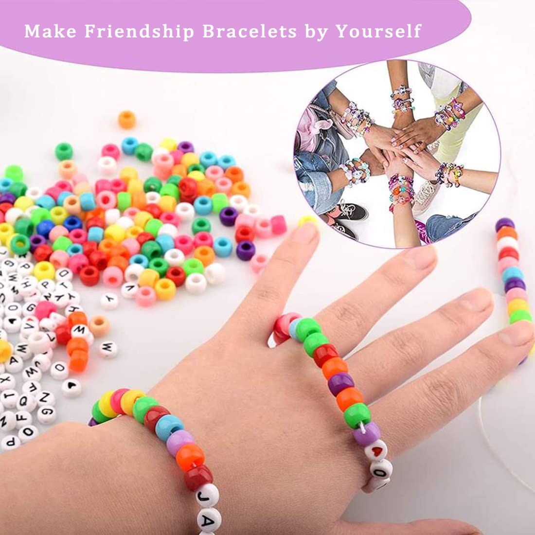 MIIIM 1200PCS 6x9mm Pony Beads Bulk, Brown Kandi Beads for Bracelets Making Kit, Hair Braids Crafts for Jewelry Making (Umber Brown)