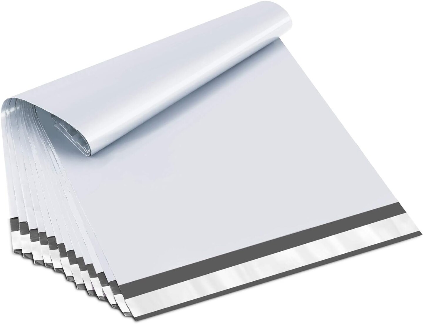 Poly Mailers 12x15.5 Inch White 100 Pack Medium Shipping Bags