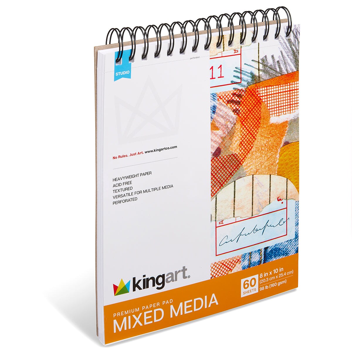 KINGART® Mixed Media Sketchbook, 8” x 10”, 60-Sheets | Michaels