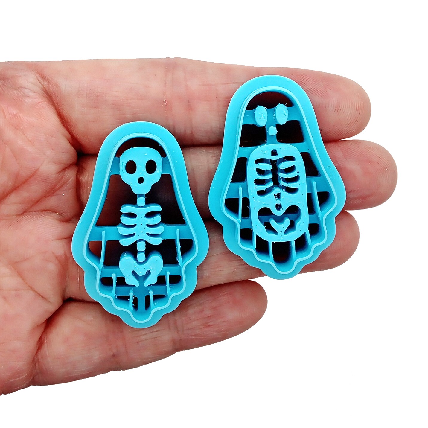 Skeleton Ghost Clay Cutters, Creepy Cute, 2 pcs, Adorabilities
