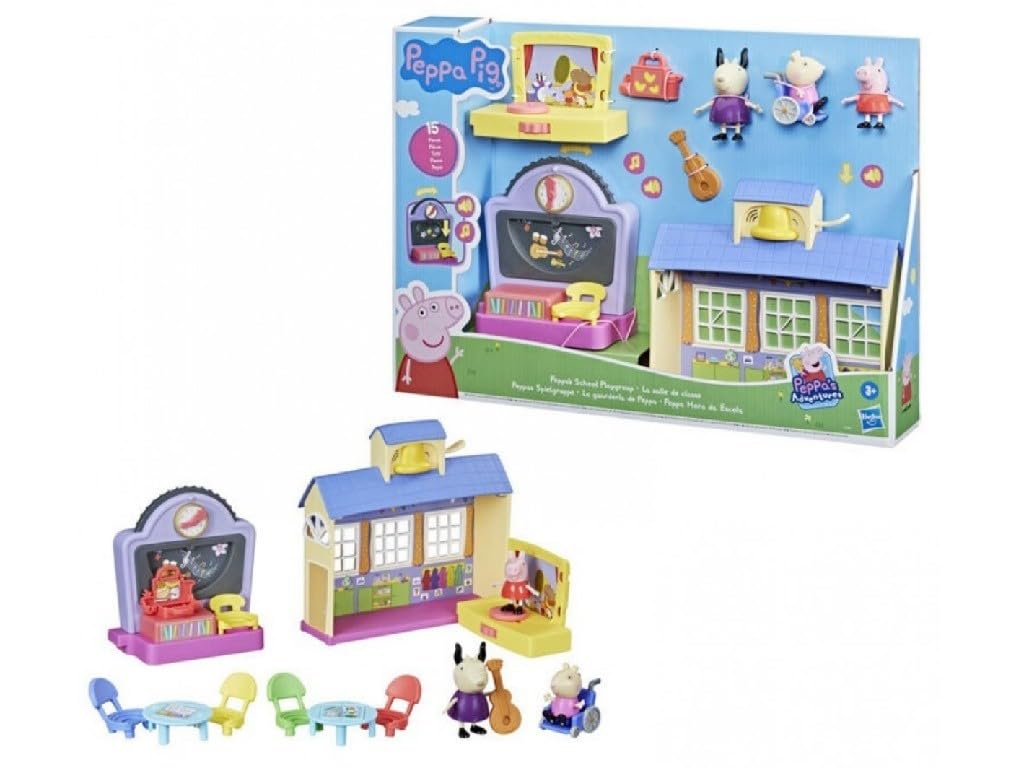 Peppa Pig Peppa&#x2019;s Adventures Peppa&#x27;s School Playgroup Preschool Toy, with Speech and Sounds, for Ages 3 and Up