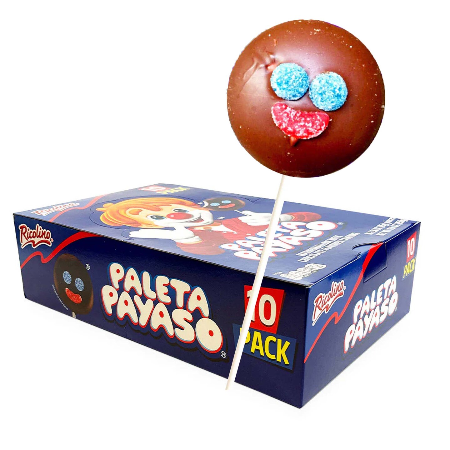 Ricolino Paleta Payaso 10Ct New