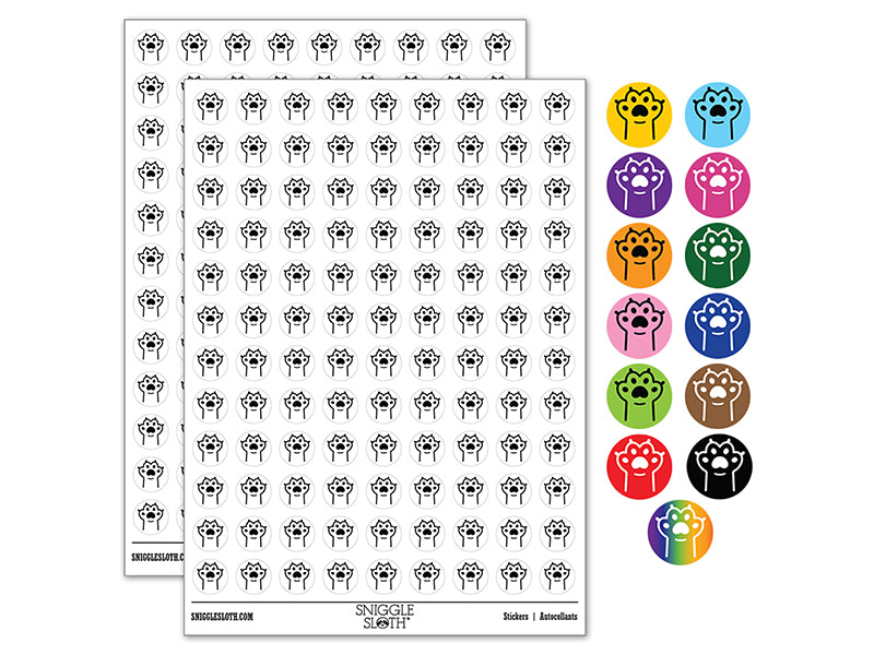 Outstretched Cat Paw Beans 200+ 0.50&#x22; Round Stickers