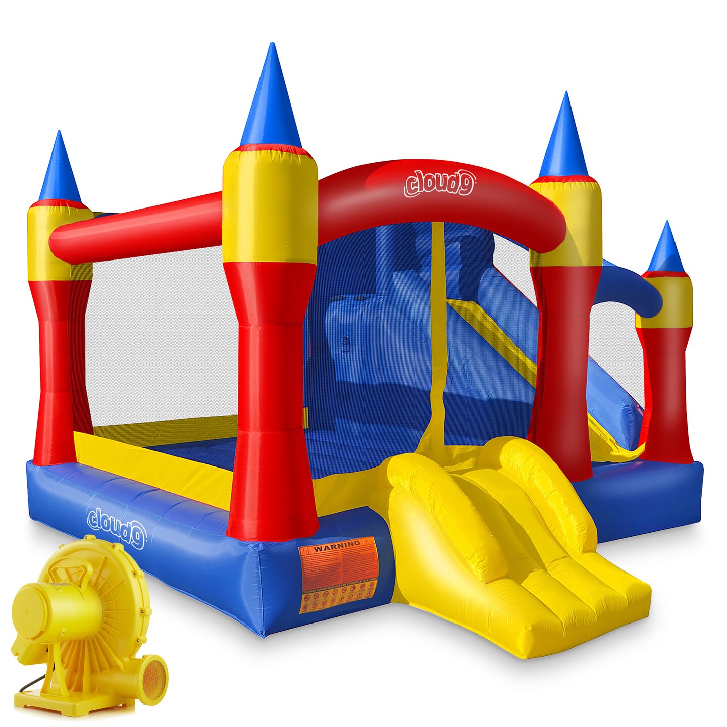 Cloud 9 Royal Slide Bounce House with Blower, Inflatable Bouncing Jumper for Kids