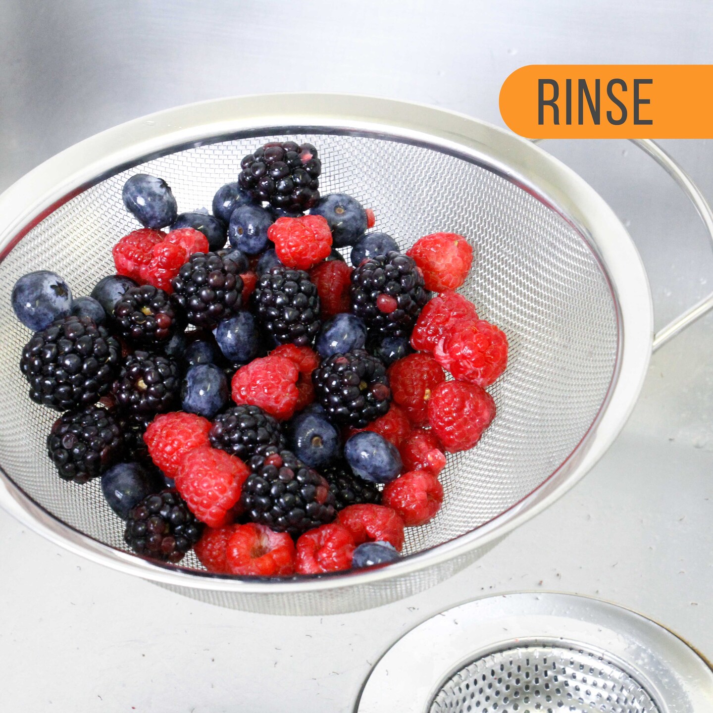 U.S. Kitchen Supply&#xAE; - Set of 4 Premium Quality Fine Mesh Stainless Steel Strainers with Wide Resting Ear Design - 3&#x22;, 4&#x22;, 5.5&#x22; and 8&#x22; Sizes