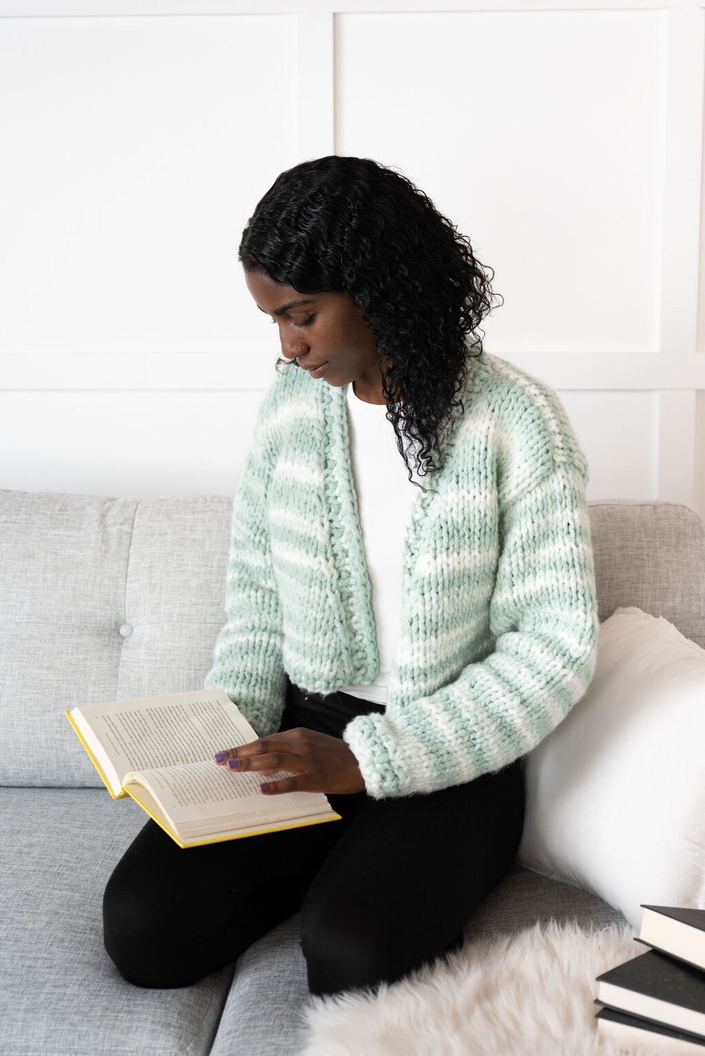 Lion Brand Yarn Cover Story Chainette Mint Super Bulky Polyester Green Yarn 12 Pack