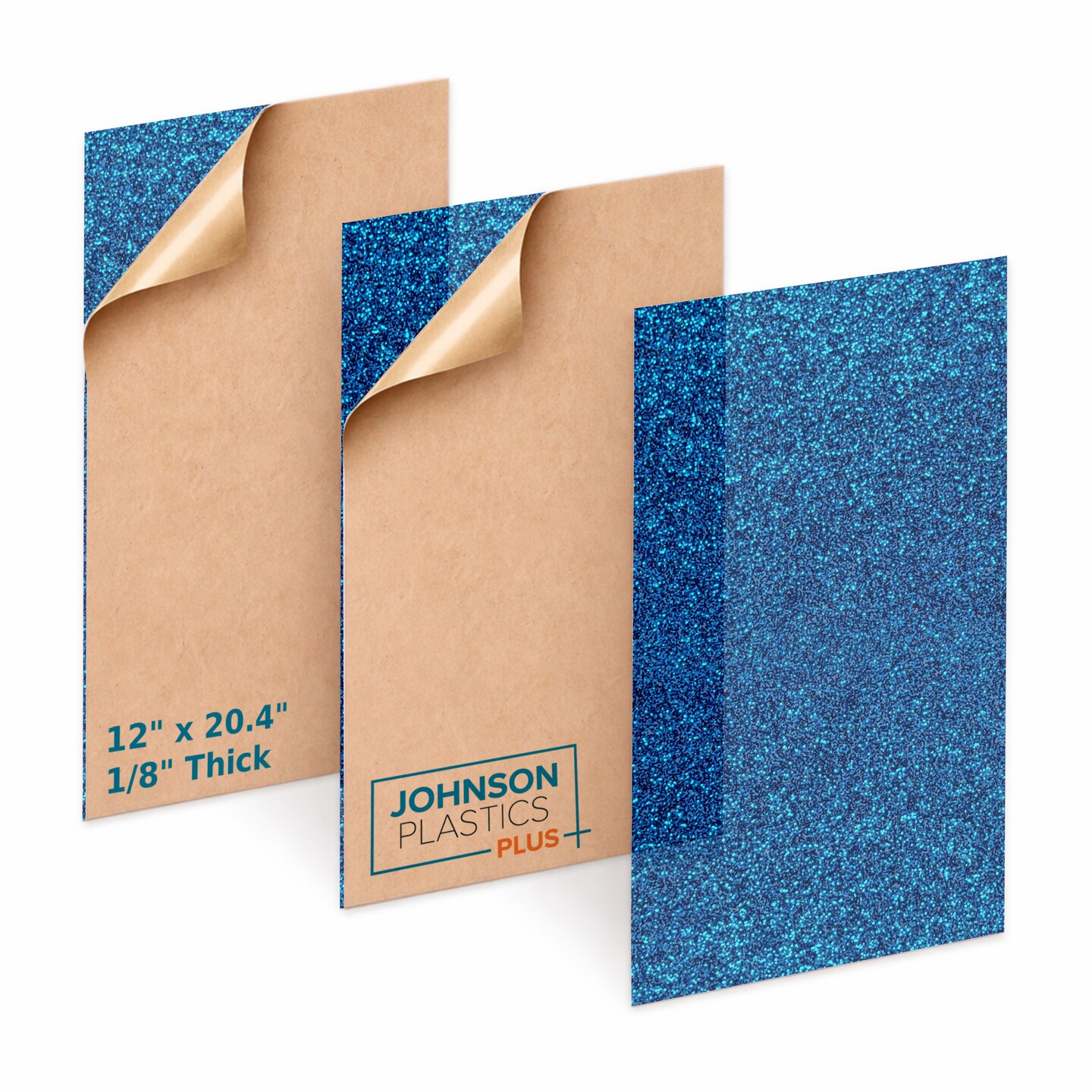 Glitter Cast Acrylic Sheet for Laser Engraving, Rotary Engraving & UV-LED Printing, 12" x 20.4", 1/8" Thick, Sparkle Acrylic Blanks Raw Material