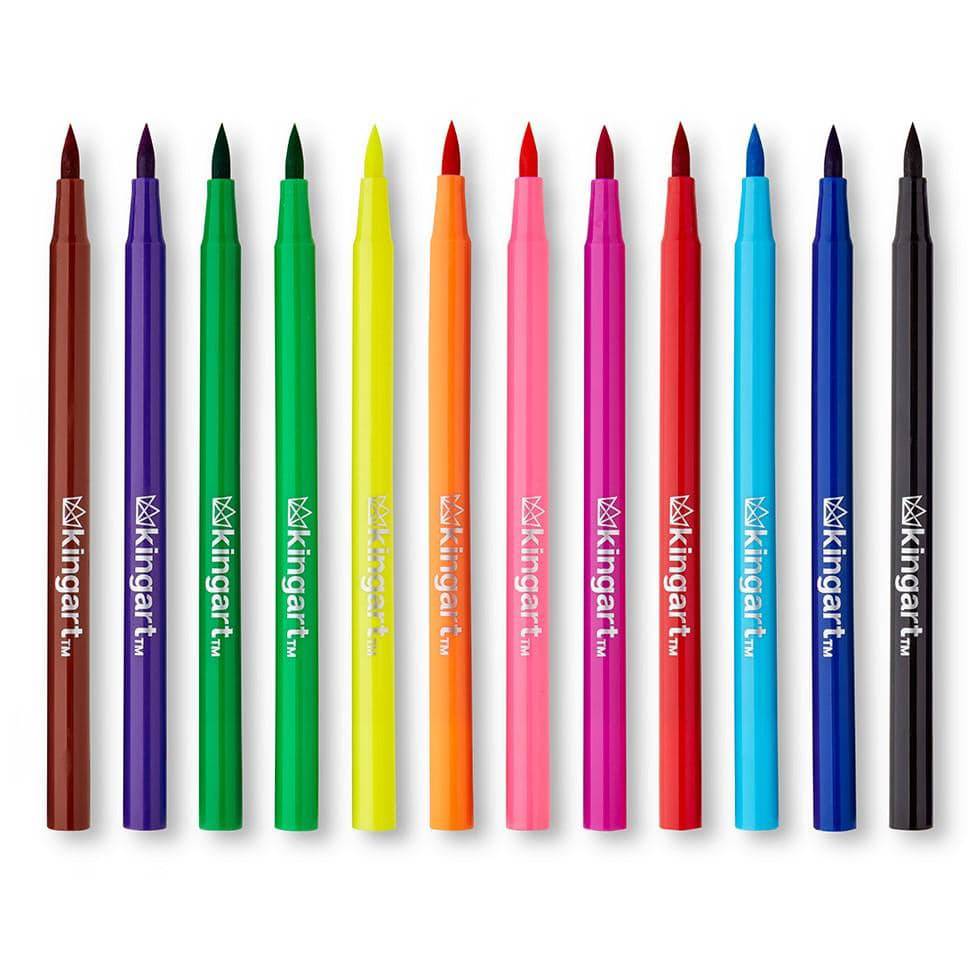 KINGART&#xAE; Watercolor Brush Markers 12 Colors