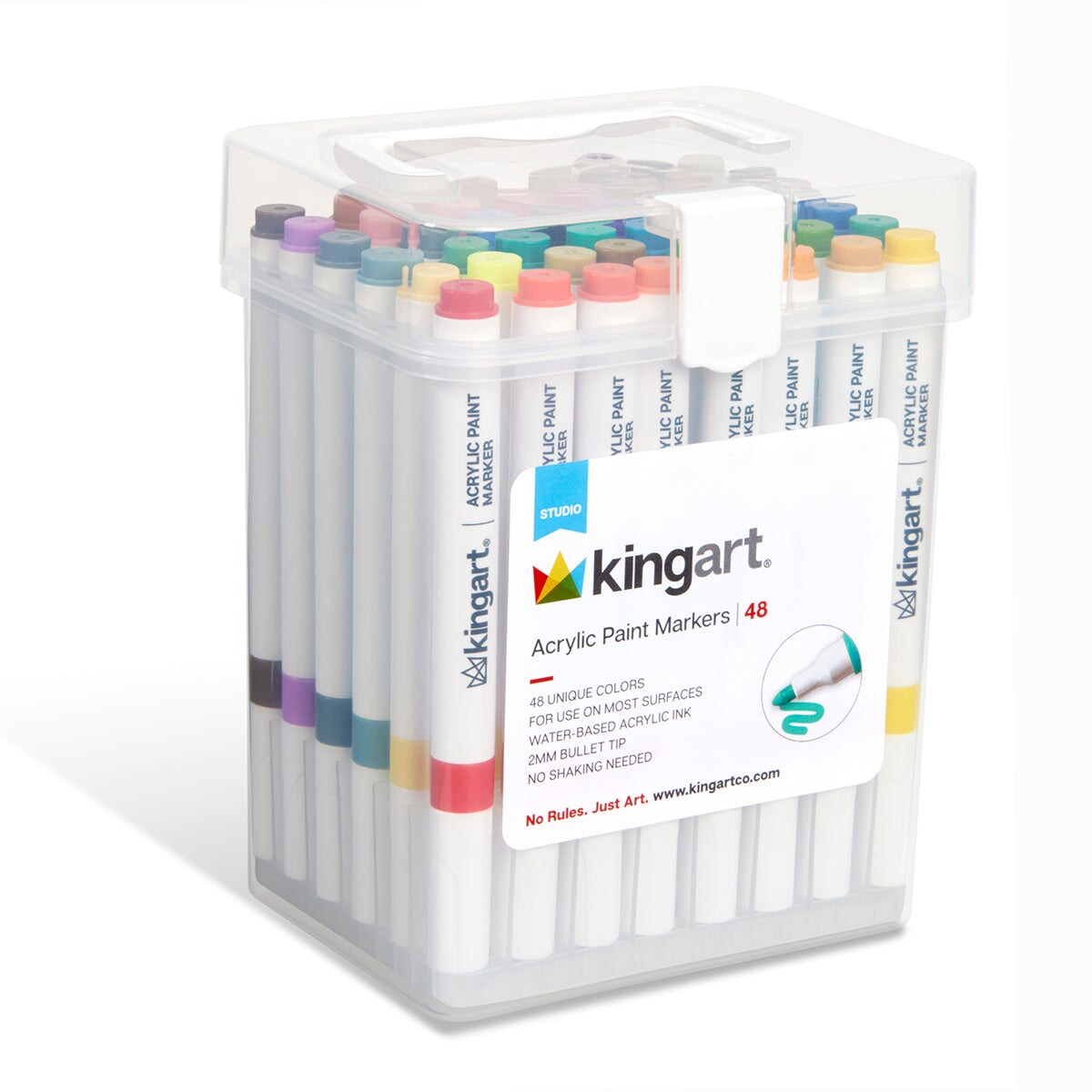 KINGART&#xAE; Acrylic Paint Markers 48 Colors