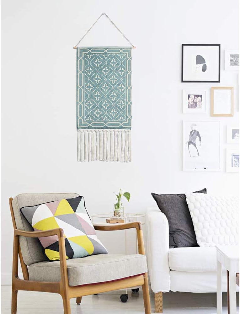 Macrame Woven Wall Hanging Tapestry- Boho Chic Bohemian Home Decor Geometric Art Decor Boho Backdrop - Beautiful Apartment Dorm Room Door Decoration