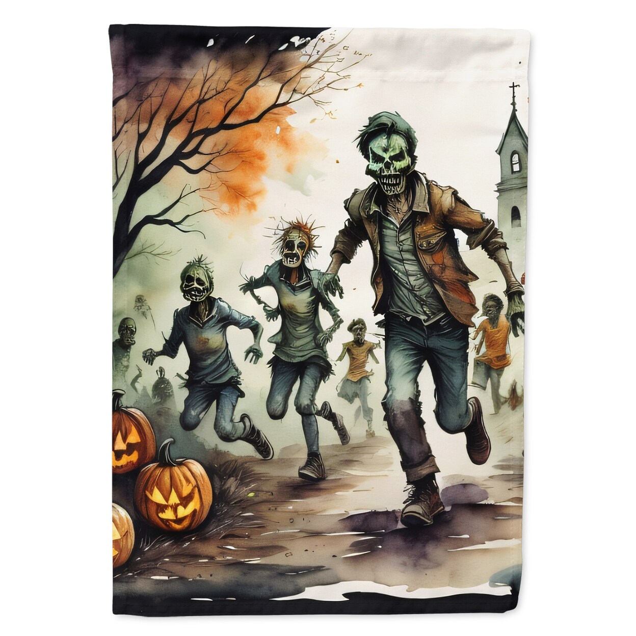 Zombies Spooky Halloween Garden Flag Dac2290