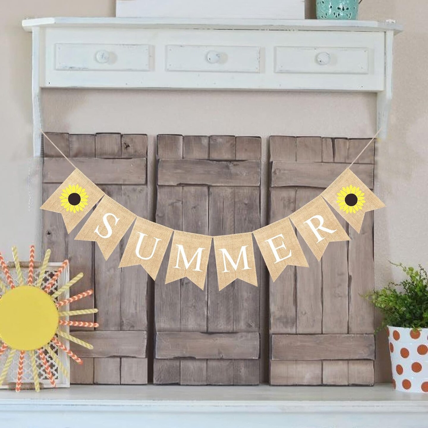 Sunflower Garland Hello Summer Decorations