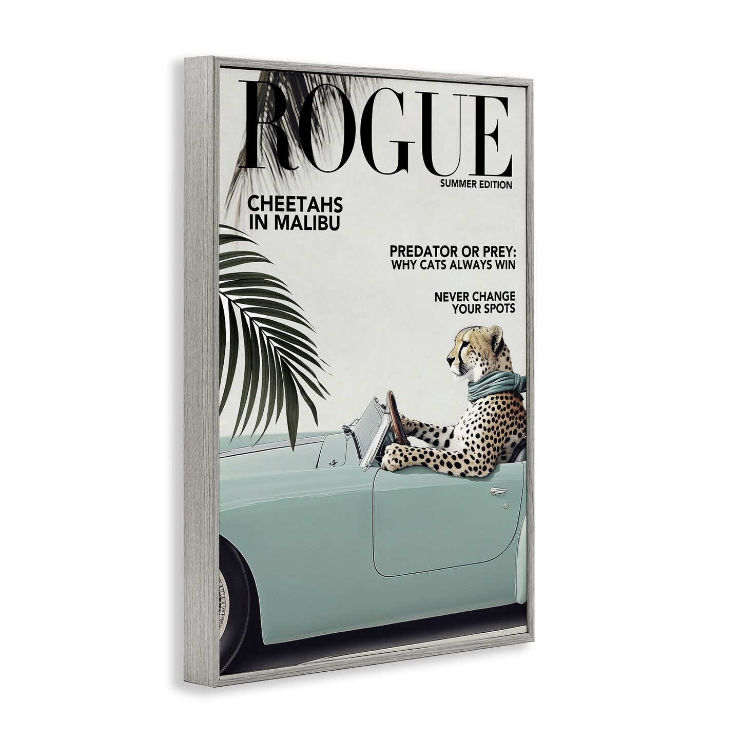 Stupell Industries Rogue Cheetah Magazine Framed Giclee By Annabelle Hall