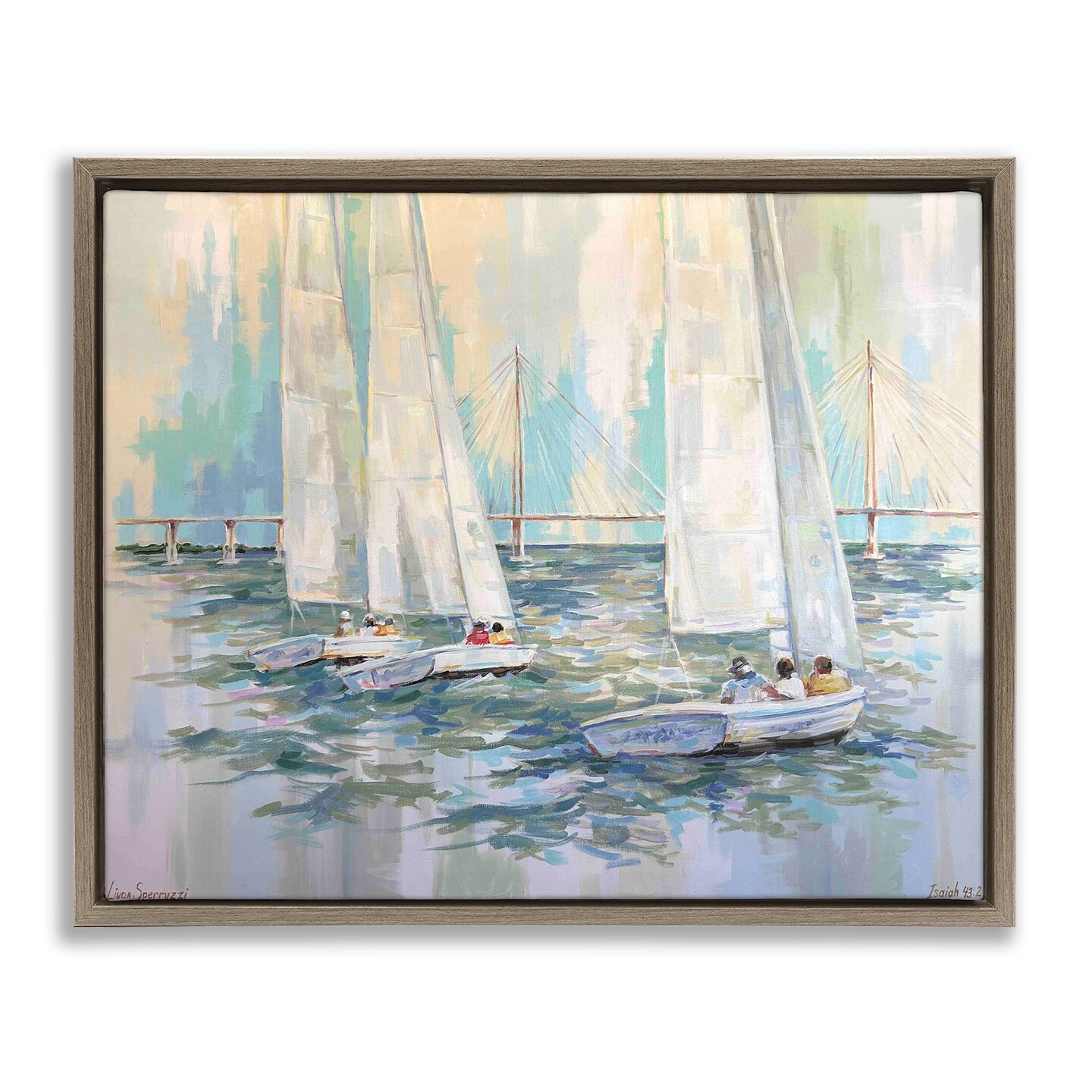 Stupell Industries Sailing the Cooper River Floating Frame By Linda ...