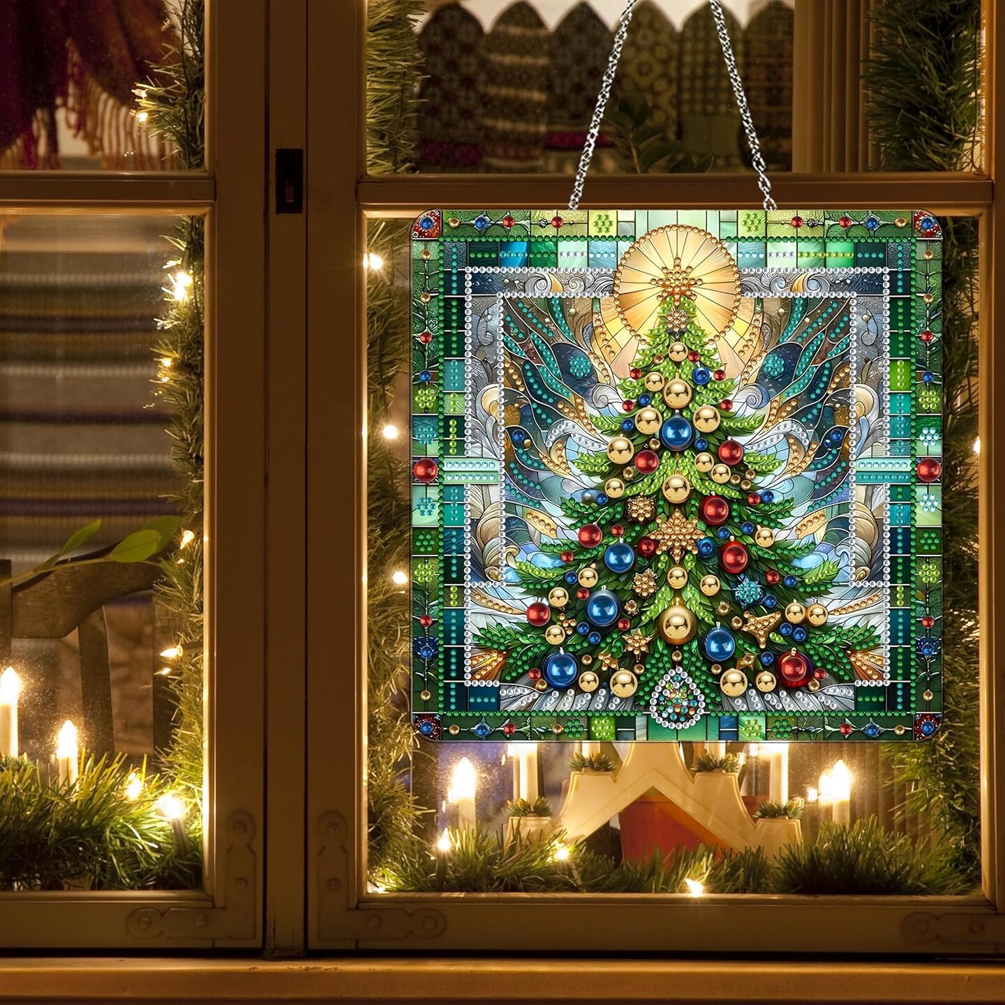 DIY Acrylic Diamond Art Painting Wreath Kits Special Shaped Rhinestone