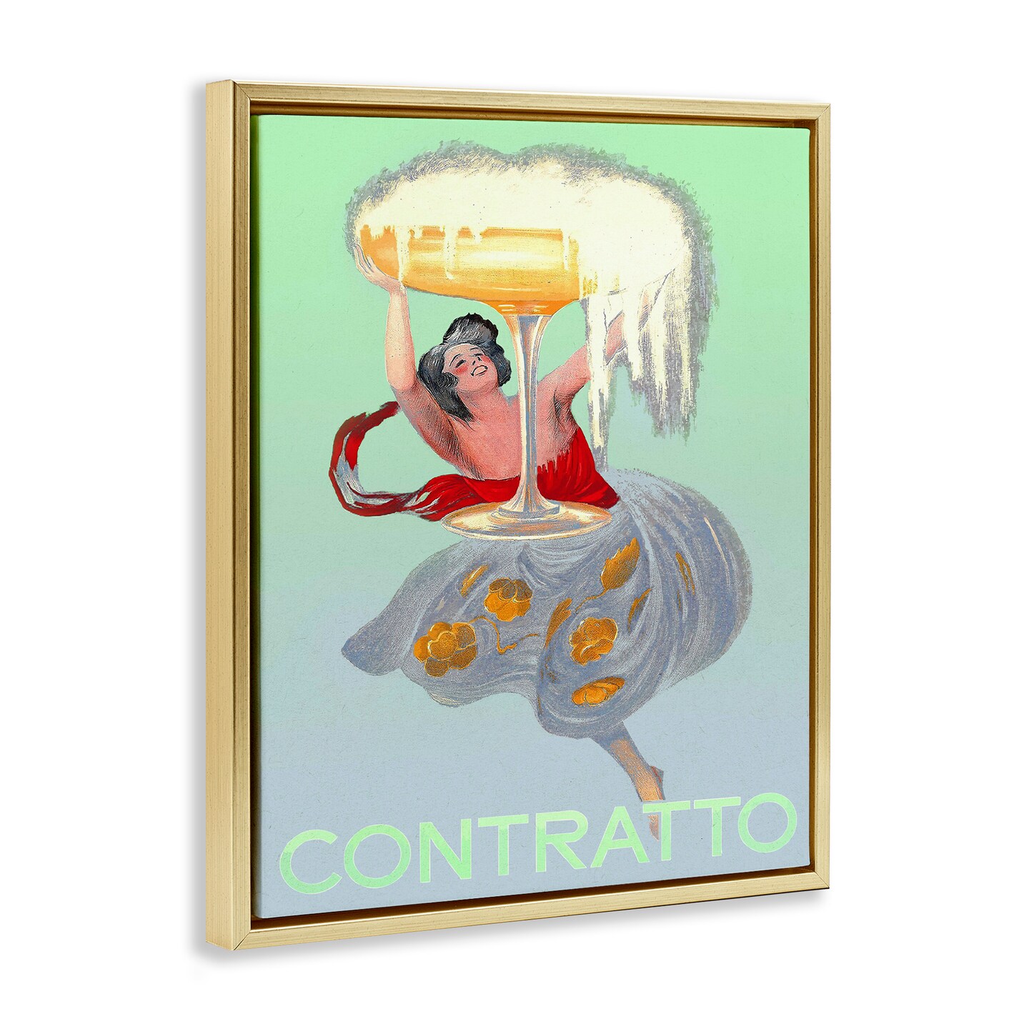 Stupell Industries Vintage Contratto Poster Floating Frame By Lil' Rue