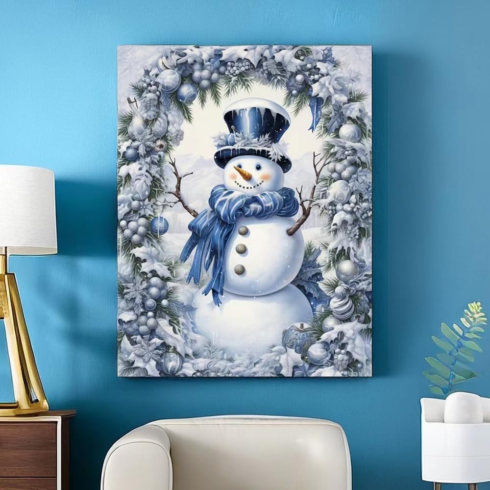 Snowman Diamond Art Painting Kits for Adults & Kids Beginner (12 * 16 inch)
