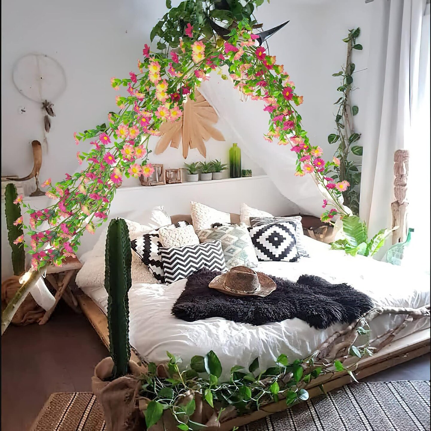 Artificial Daisy Flowers Vine Silk Flower Garland