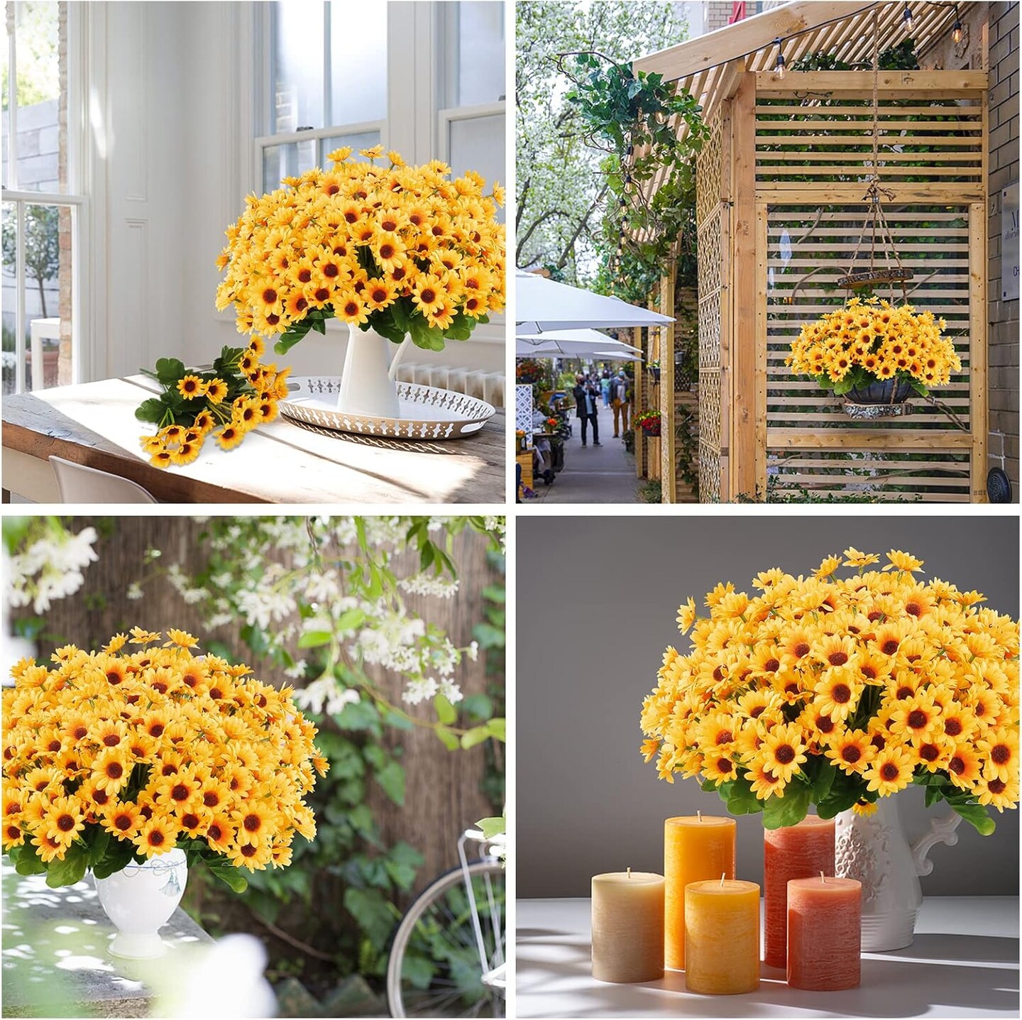 10 Bunches Artificial Sunflowers