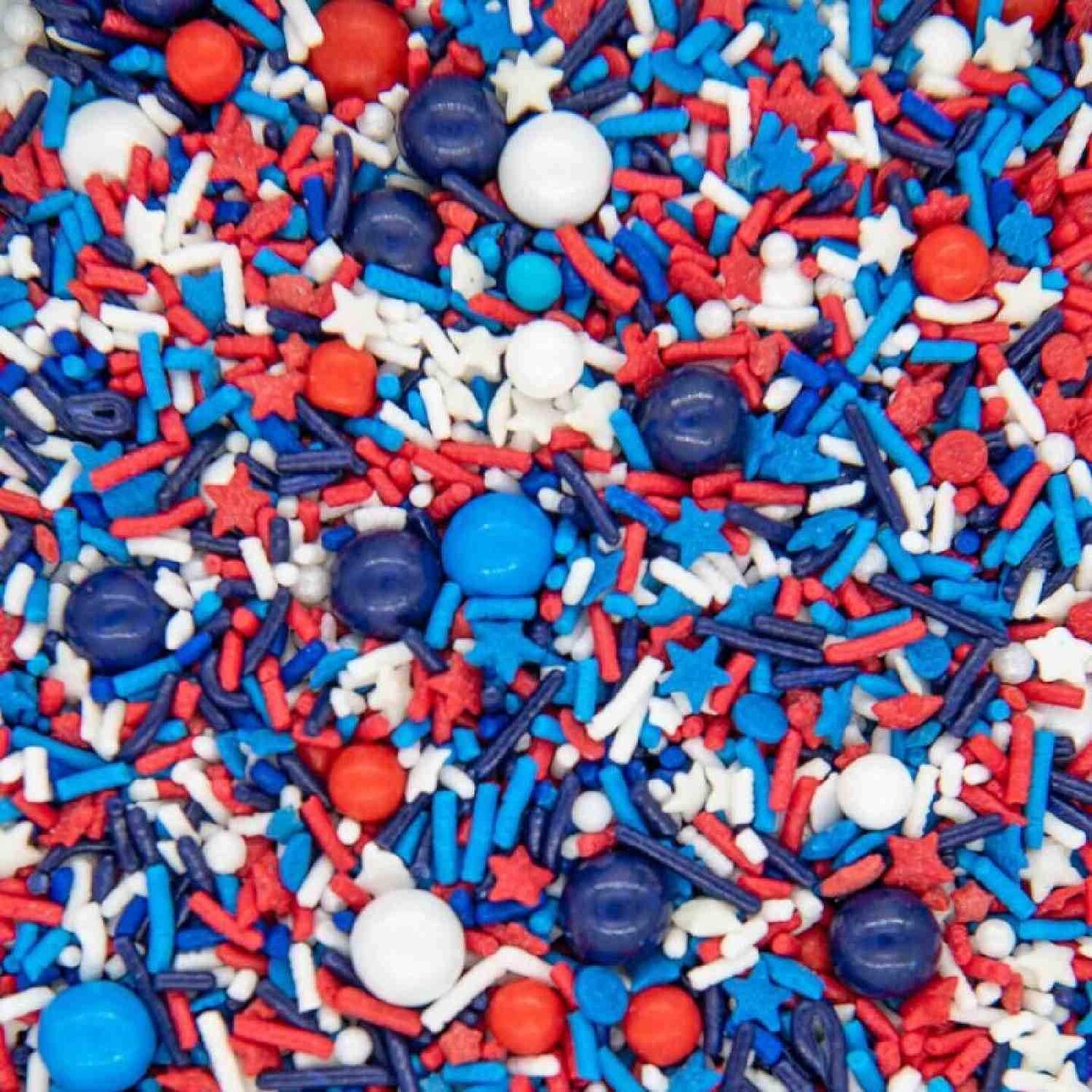 4th of July Sprinkles for Baking Cake, Cookie, Cupcake Decorating Red White Blue