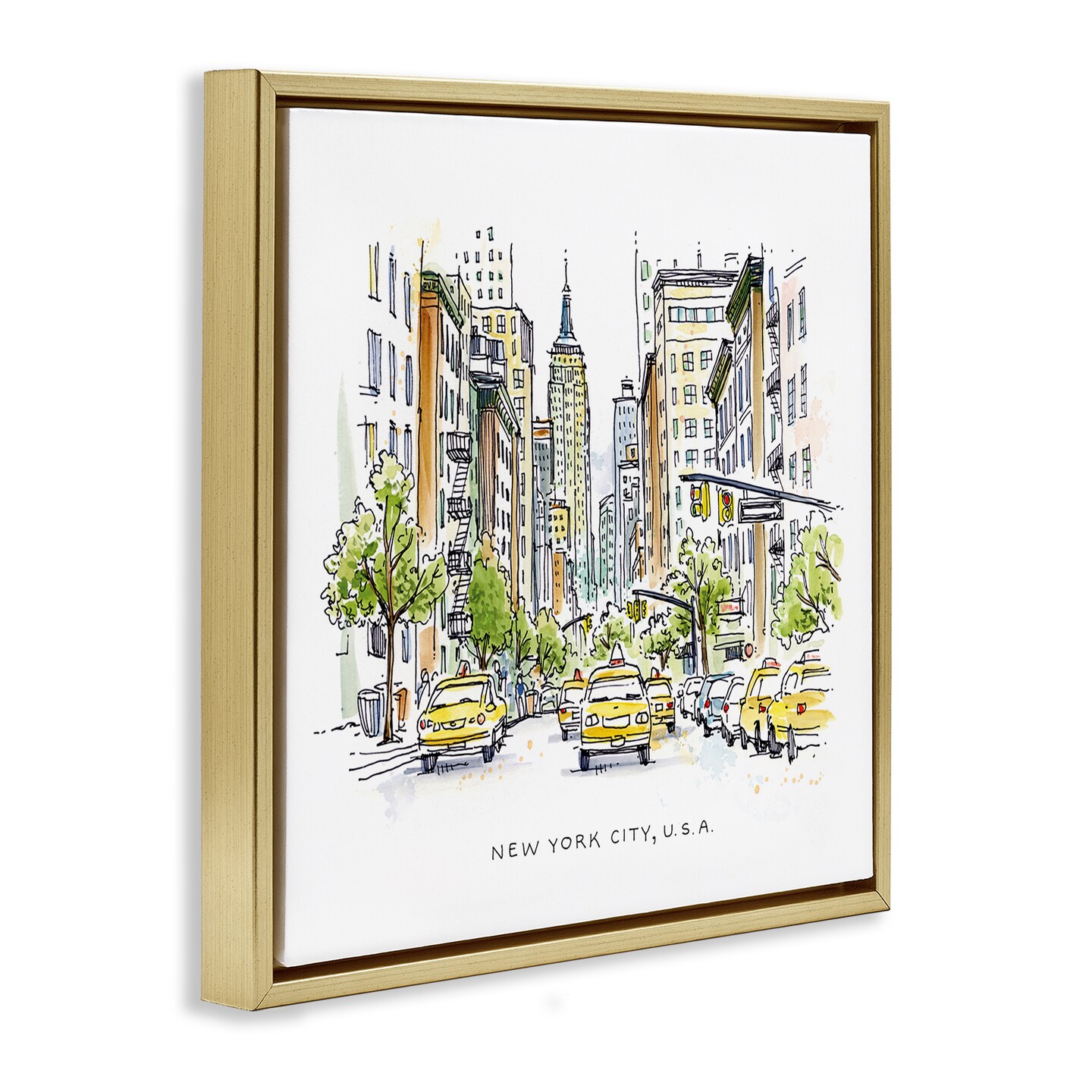 Stupell Industries New York City View Floating Frame By Angela Steahling