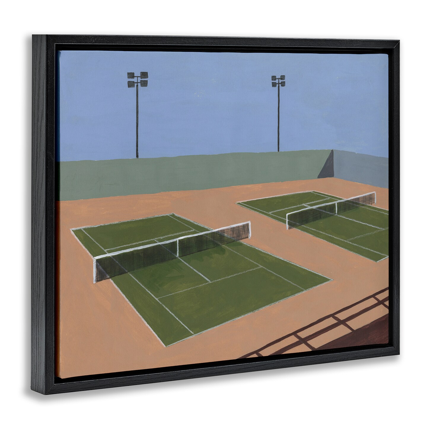 Stupell Industries Tennis Court Landscape Floating Frame By Michael Willett