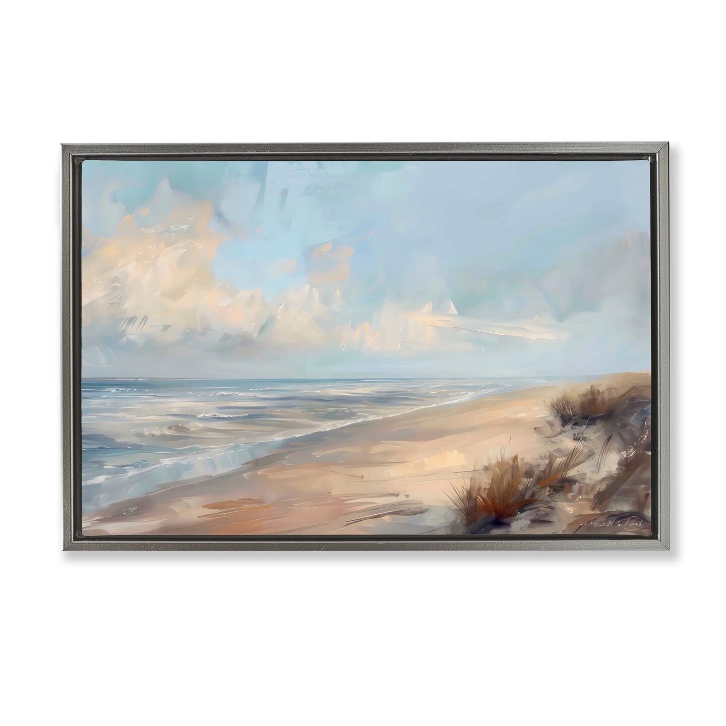 Stupell Industries Golden Sands Beach View Floating Frame By LSR ...
