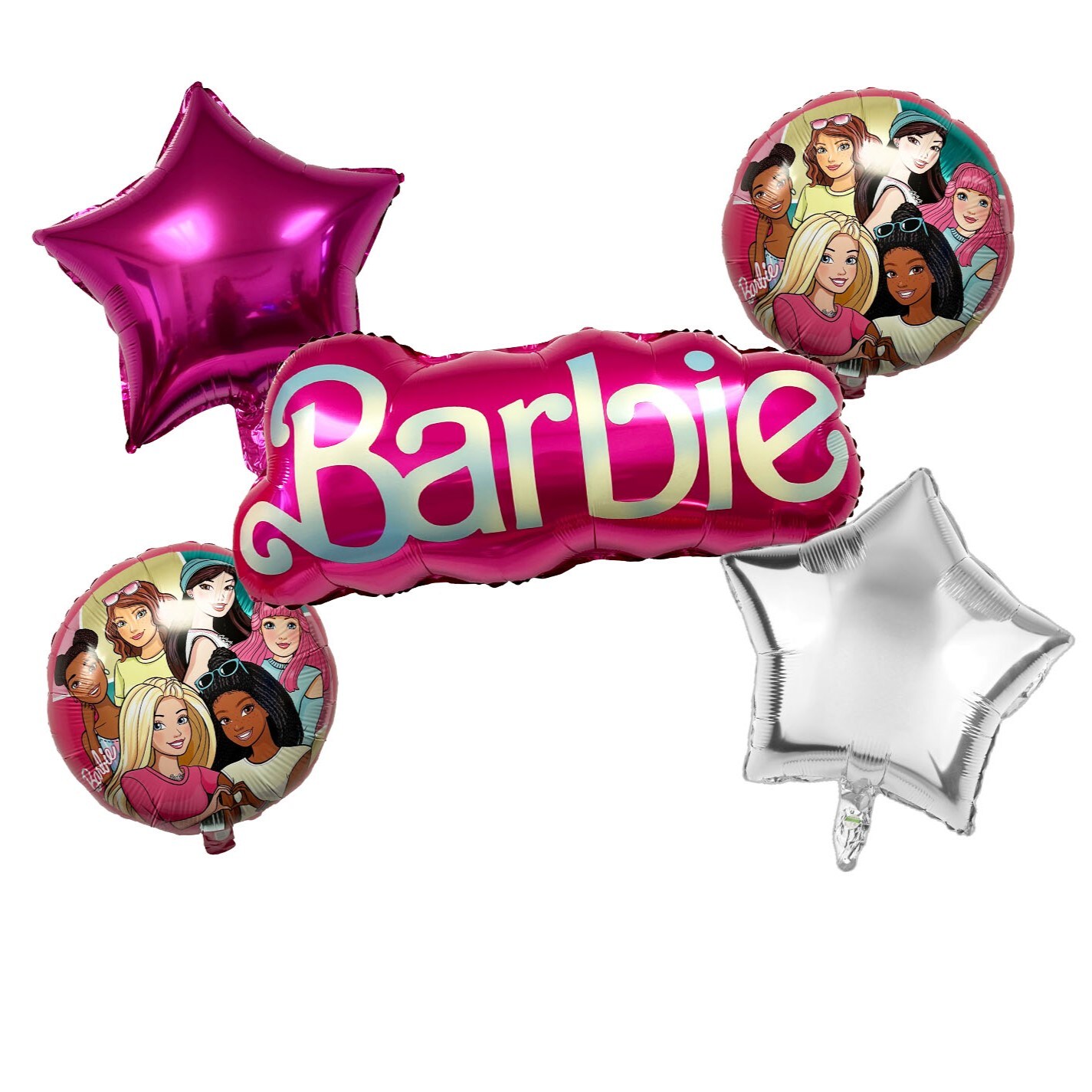 Michaels, Barbie 5-Piece Balloon Bouquet – Category: Balloon Accessories